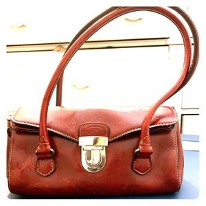 Tods vintage leather purse burgundy